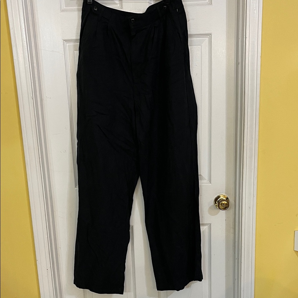 Madewell Black wide leg career Pants size 12T